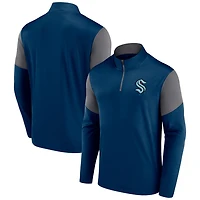 Fanatics Deep Sea Seattle Kraken Logo Quarter-Zip Top