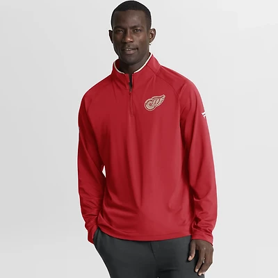 Fanatics Detroit Wings Authentic Pro Rink Training Centennial Raglan Quarter-Zip Pullover