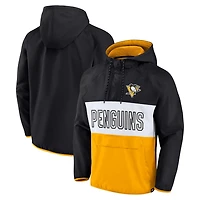 Fanatics Gold Pittsburgh Penguins Backhand Shooter Defender Anorak Raglan Hoodie Quarter-Zip Jacket
