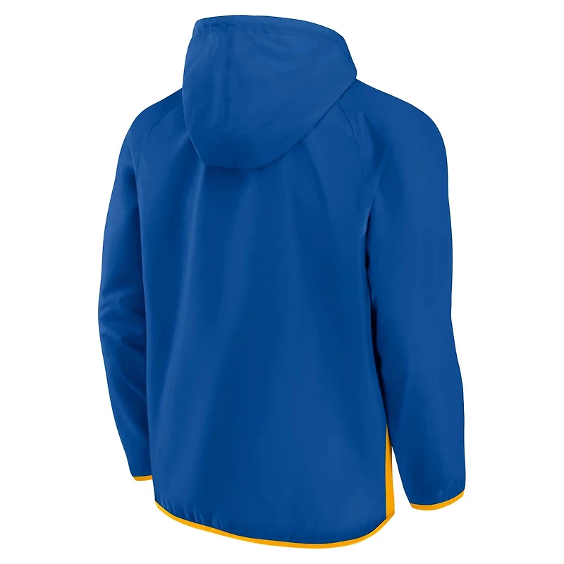 Fanatics /Gold St Louis s Backhand Shooter Defender Anorak Raglan Hoodie Quarter-Zip Jacket