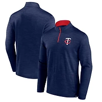 Fanatics Heather Minnesota Twins Fundamentals Quarter-Zip Pullover