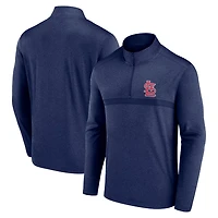 Fanatics Heather St Louis Cardinals Head-to-Head Quarter-Zip Pullover