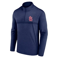 Fanatics Heather St Louis Cardinals Head-to-Head Quarter-Zip Pullover