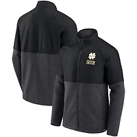 Fanatics /Heathered Charcoal Notre Dame Fighting Irish Durable Raglan Full-Zip Jacket