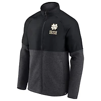 Fanatics /Heathered Charcoal Notre Dame Fighting Irish Durable Raglan Full-Zip Jacket