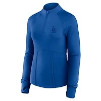 Fanatics Los Angeles Dodgers Elements Raglan Tri-Blend Quarter-Zip Top