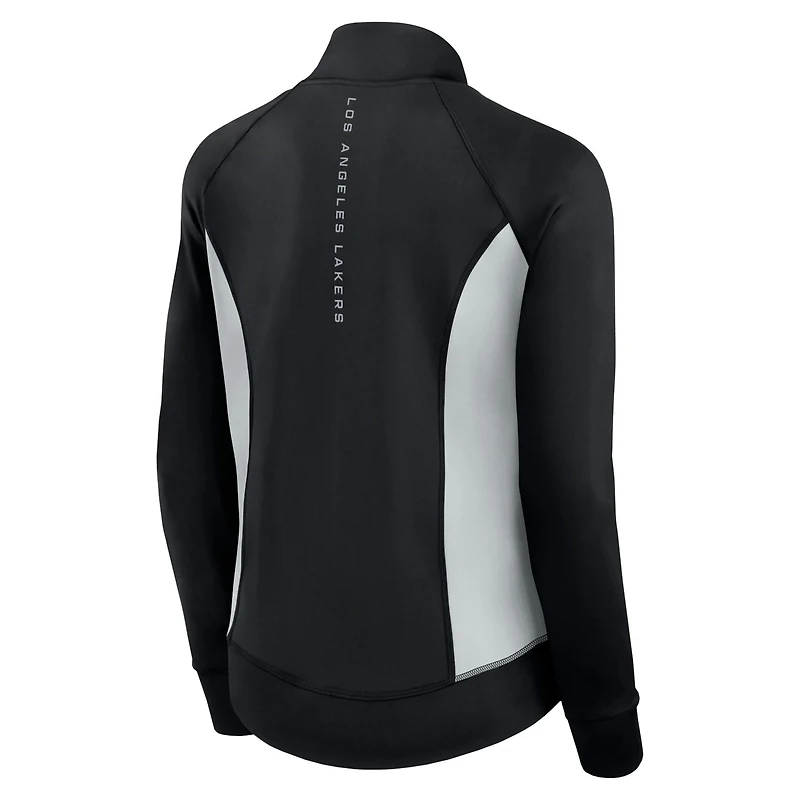 Fanatics Los Angeles Lakers Studio Fitted Full-Zip Gym Track Jacket