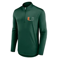 Fanatics Miami Hurricanes Quarterback Mock Neck Quarter-Zip Top