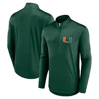 Fanatics Miami Hurricanes Quarterback Mock Neck Quarter-Zip Top