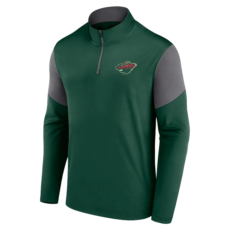 Fanatics Minnesota Wild Logo Quarter-Zip Top