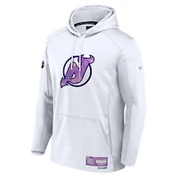 Fanatics New Jersey Devils Authentic Pro Hockey Fights Cancer Pullover Hoodie