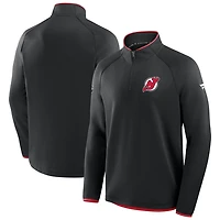 Fanatics New Jersey Devils Authentic Pro Rink Raglan Quarter-Zip Pullover