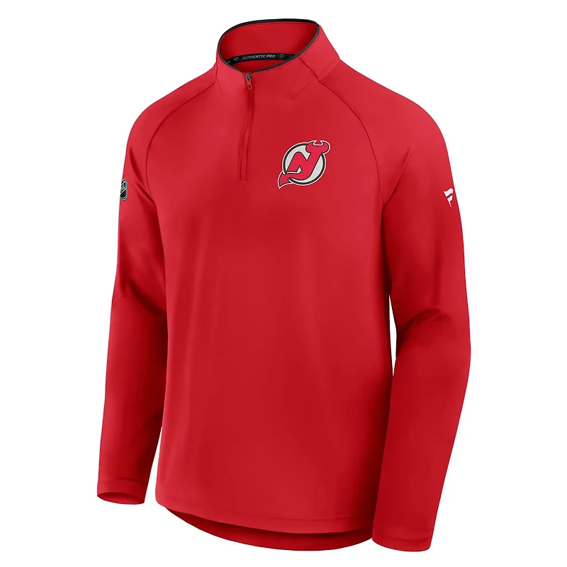 Fanatics New Jersey Devils Authentic Pro Rink Training Quarter-Zip Pullover