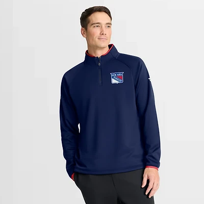Fanatics New York Rangers Authentic Pro Rink Raglan Quarter-Zip Pullover