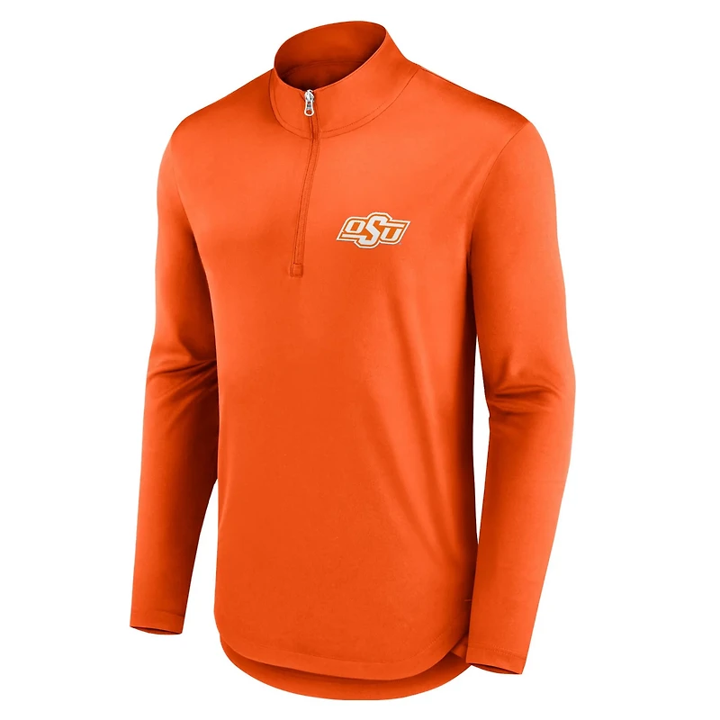 Fanatics Oklahoma State Cowboys Quarterback Mock Neck Quarter-Zip Top
