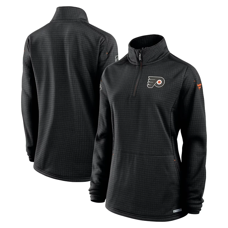 Fanatics Philadelphia Flyers Authentic Pro Rink Lightweight Quarter-Zip Pullover Top