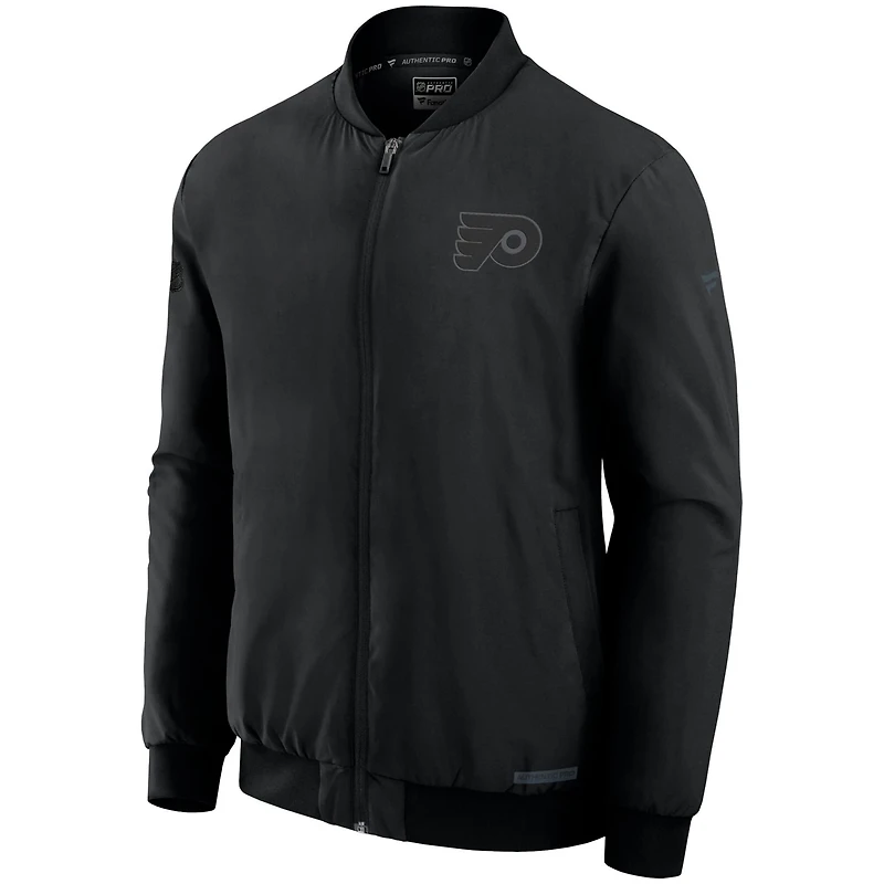 Fanatics Philadelphia Flyers Authentic Pro Road Full-Zip Bomber Jacket