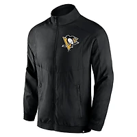 Fanatics Pittsburgh Penguins Step Up Crinkle Raglan Full-Zip Windbreaker Jacket
