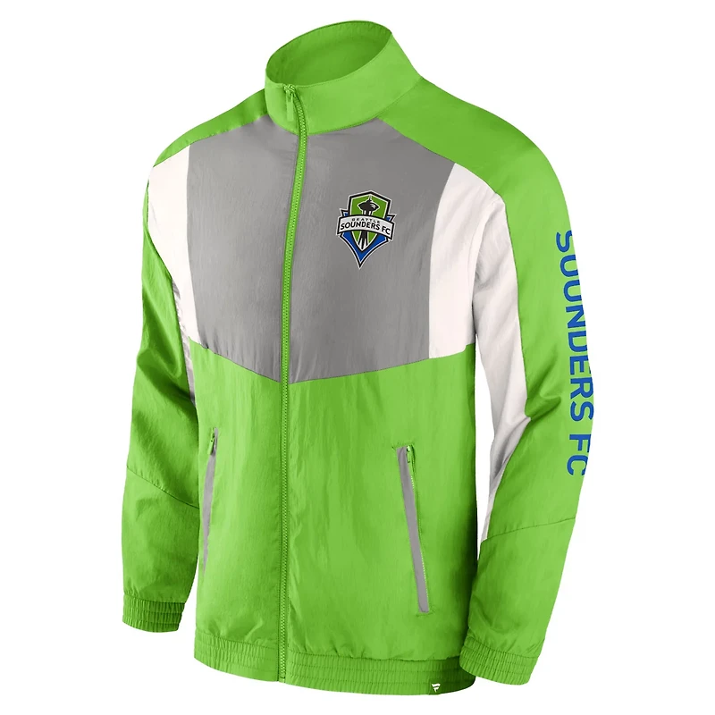 Fanatics Rave Seattle Sounders FC Net Goal Raglan Full-Zip Track Jacket
