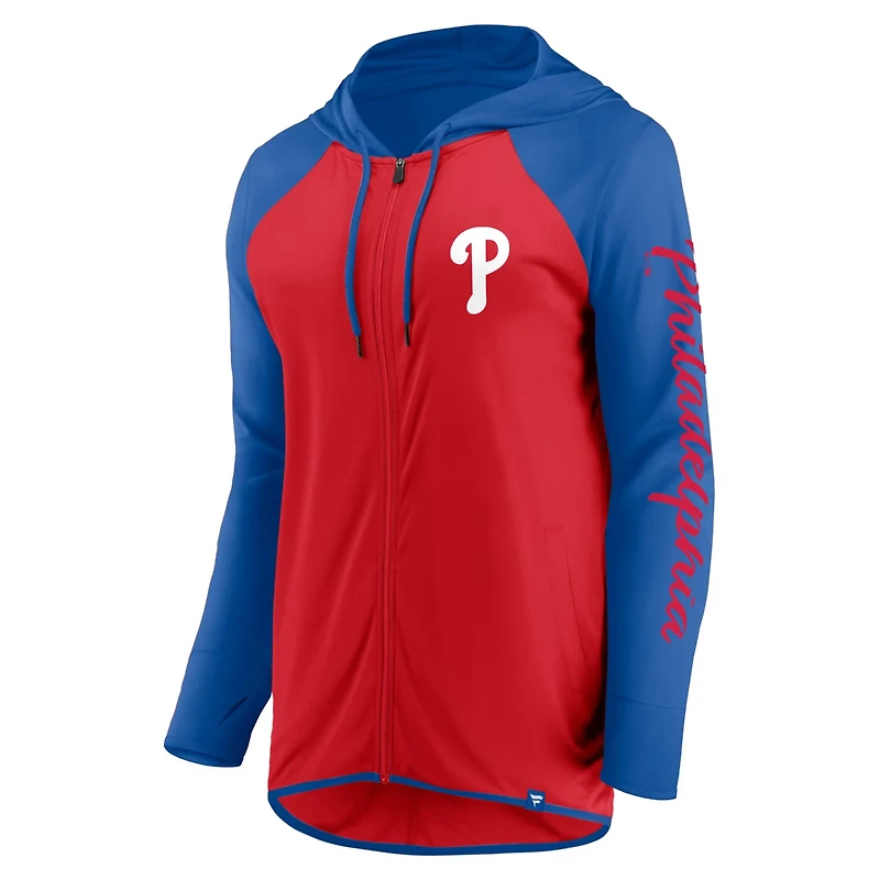 Fanatics Royal Philadelphia Phillies Script Sleeve Full-Zip Hoodie