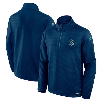 Fanatics Seattle Kraken Big  Tall Authentic Pro Quarter-Zip Top