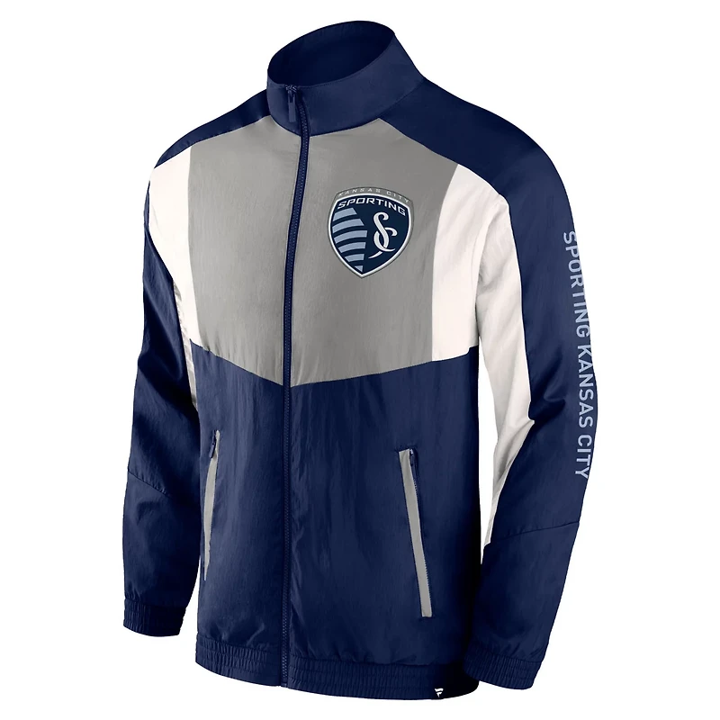 Fanatics Sporting Kansas City Net Goal Raglan Full-Zip Track Jacket