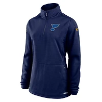 Fanatics St Louis Blues Authentic Pro Rink Lightweight Quarter-Zip Pullover Top