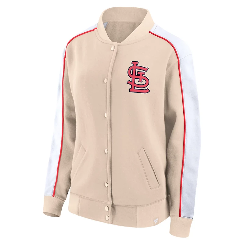 Fanatics St Louis Cardinals Luxe Lounge Full-Snap Jacket