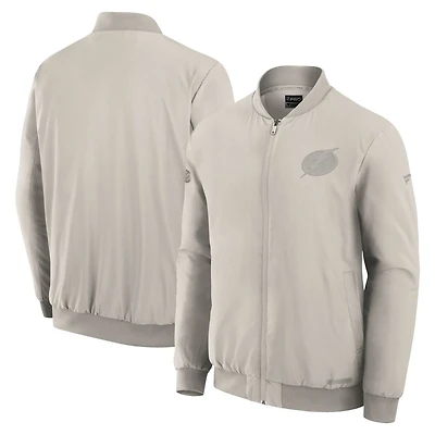 Fanatics Tampa Bay Lightning Authentic Pro Road Full-Zip Bomber Jacket
