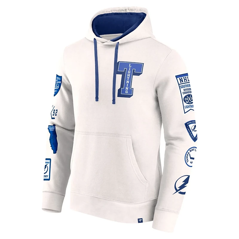 Fanatics Tampa Bay Lightning Letterman Fleece Pullover Hoodie