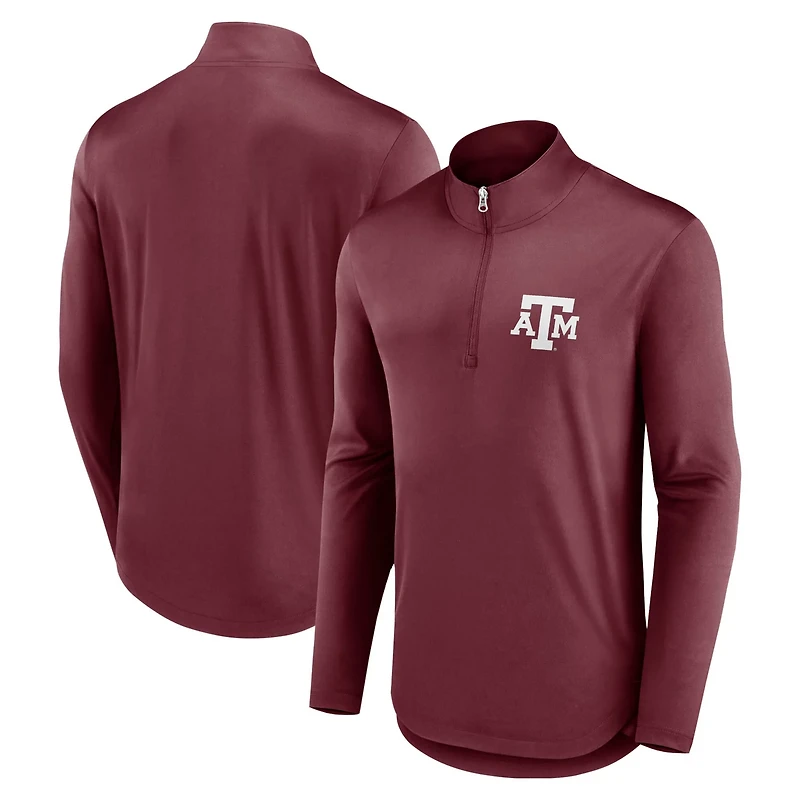 Fanatics Texas AM Aggies Quarterback Mock Neck Quarter-Zip Top
