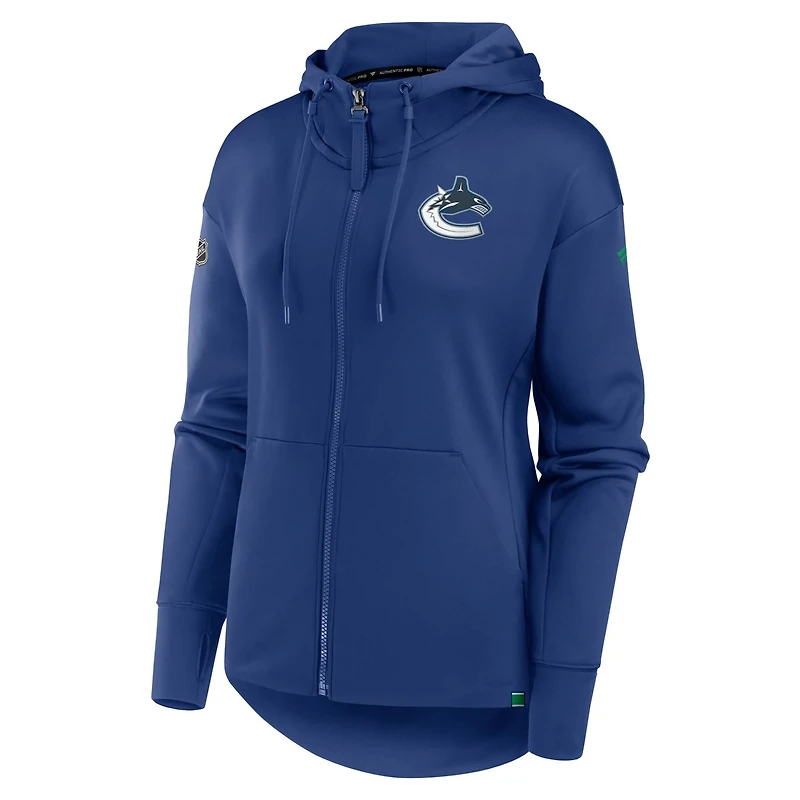 Fanatics Vancouver Canucks Authentic Pro Scuba Full-Zip Hoodie