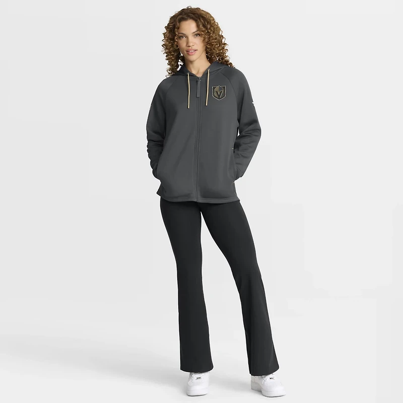 Fanatics Vegas Golden Knights Authentic Pro Rink Raglan Full-Zip Hoodie