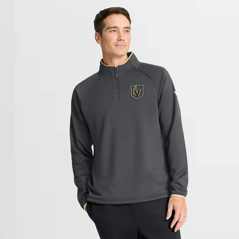 Fanatics Vegas Golden Knights Authentic Pro Rink Raglan Quarter-Zip Pullover