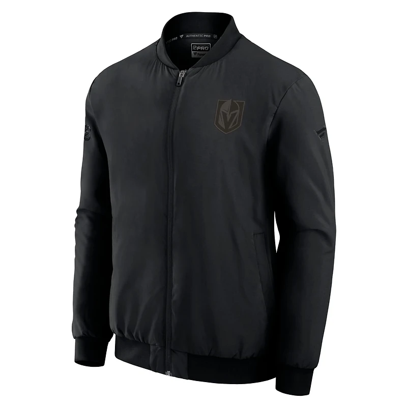 Fanatics Vegas Golden Knights Authentic Pro Road Lightweight Full-Zip Bomber Jacket