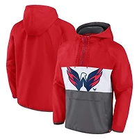 Fanatics Washington Capitals Flagrant Foul Anorak Raglan Half-Zip Hoodie Jacket