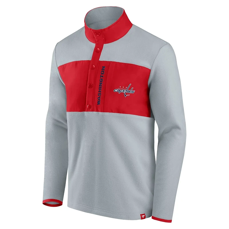 Fanatics Washington Capitals Hockey Polar Fleece Quarter-Snap Jacket