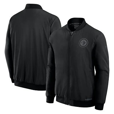 Fanatics Winnipeg Jets Authentic Pro Road Full-Zip Bomber Jacket