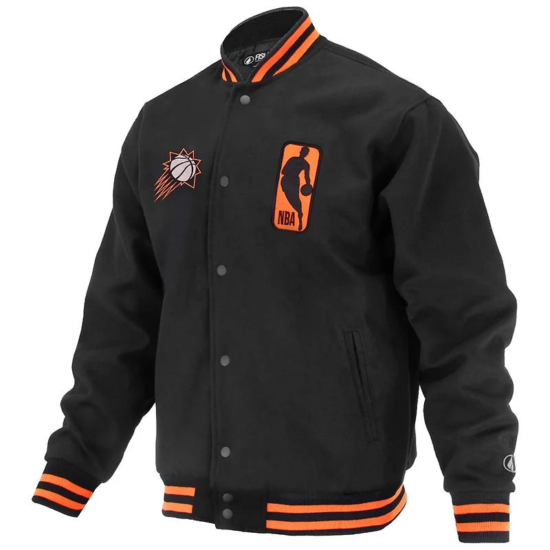 FISLL Adults' Phoenix Suns Logoman Shadow Collection Full Snap Varsity Jacket