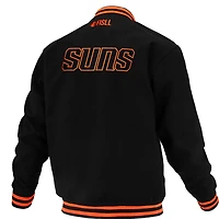 FISLL Adults' Phoenix Suns Logoman Shadow Collection Full Snap Varsity Jacket