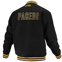 FISLL Indiana Pacers Logoman Shadow Collection Full-Snap Varsity Jacket