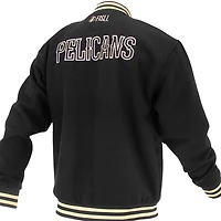 FISLL New Orleans Pelicans Logoman Shadow Collection Full-Snap Varsity Jacket