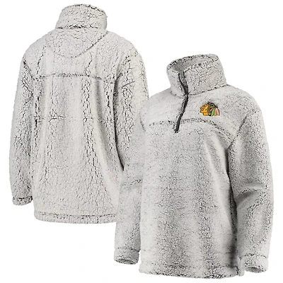 G-III 4Her by Carl Banks Chicago Blackhawks Sherpa Quarter-Zip Pullover Jacket