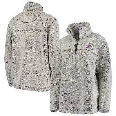 G-III 4Her by Carl Banks Colorado Avalanche Sherpa Quarter-Zip Pullover Jacket