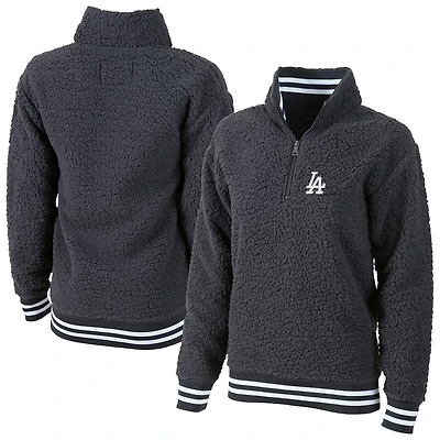 G-III 4Her by Carl Banks Los Angeles Dodgers Play Action Sherpa Fleece Quarter-Zip Jacket