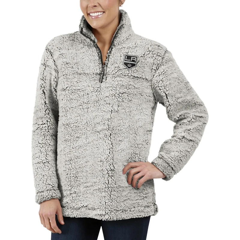G-III 4Her by Carl Banks Los Angeles Kings Sherpa Quarter-Zip Pullover Jacket