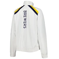 G-III 4Her by Carl Banks Milwaukee Brewers Red Flag Full-Zip Track Jacket