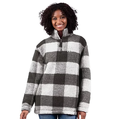 G-III 4Her by Carl Banks New York Yankees 24 7 Plaid Quarter-Zip Sherpa Jacket