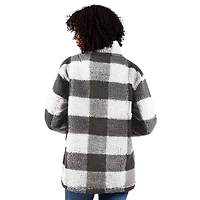 G-III 4Her by Carl Banks New York Yankees 24 7 Plaid Quarter-Zip Sherpa Jacket