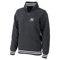 G-III 4Her by Carl Banks New York Yankees Play Action Sherpa Fleece Quarter-Zip Jacket